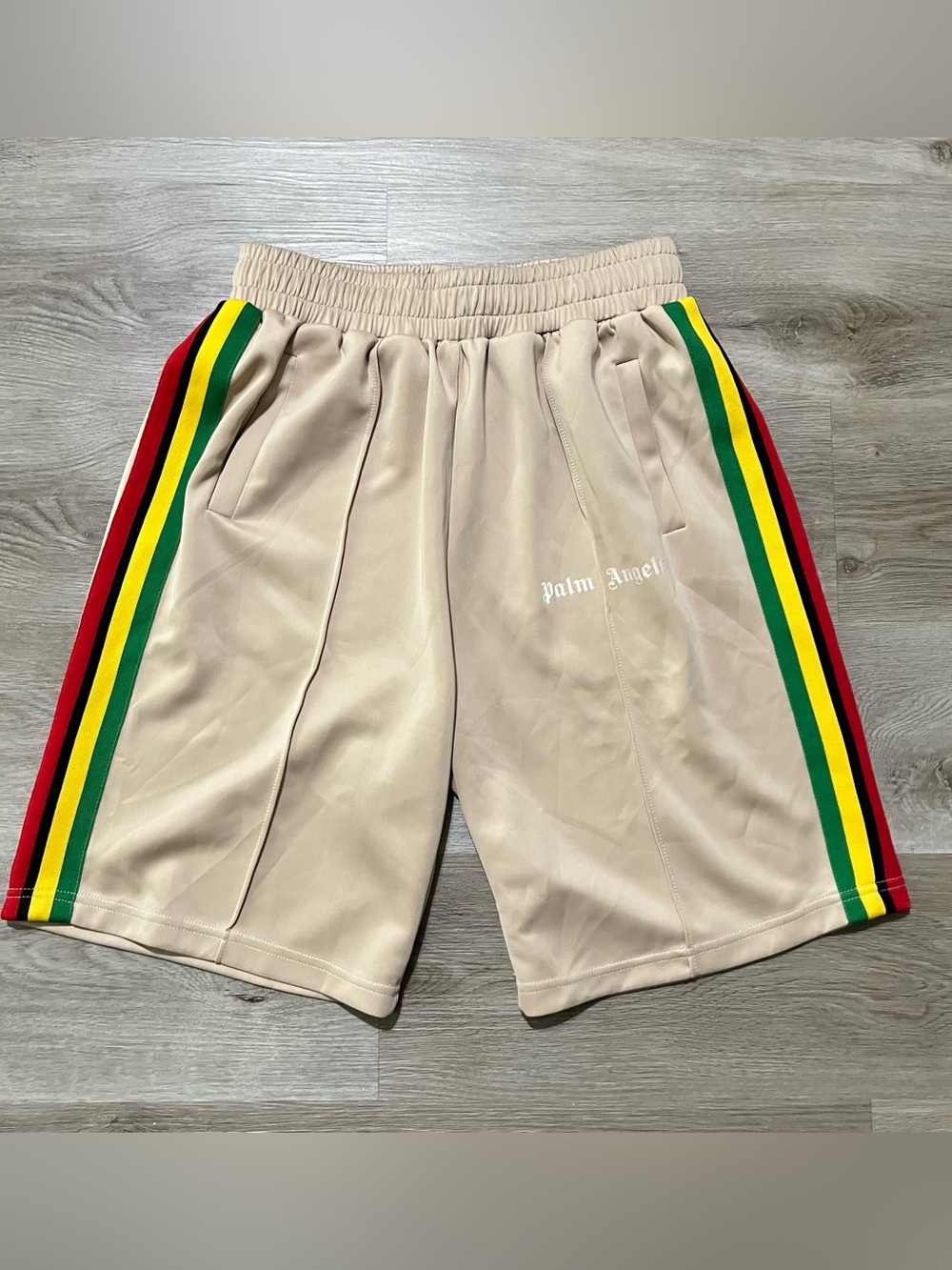 Palm Angels Tan Track Shorts Men’s Large
